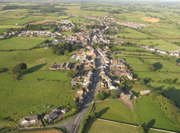 Aspatria image of an aerial view of a small town in Cumbria