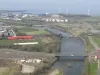 Temporary road bridge at Workington
