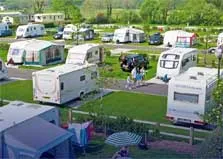 image of caravans and tents for camping in the Lake District at Lakeland caravan site