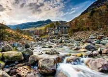 image of the stream beside the Lake District campsite at Helvellyn