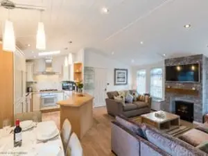 image of the interior of broad larch lodge, image shows living area