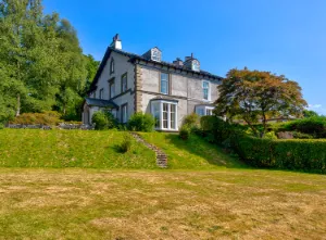 The grange in front of a lawn in Windermere, the Lake District