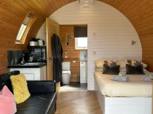 Image of the interior of a wheelchair accessible lodge in the Lake District