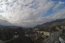 Image is of the Keswick rooftops taken from the views holiday accommodation.