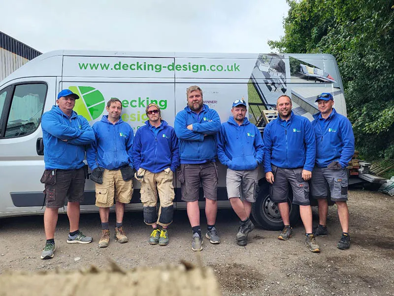 image of a the team at Decking Design Ltd, a landscaping and fencing company in Cumbria=
