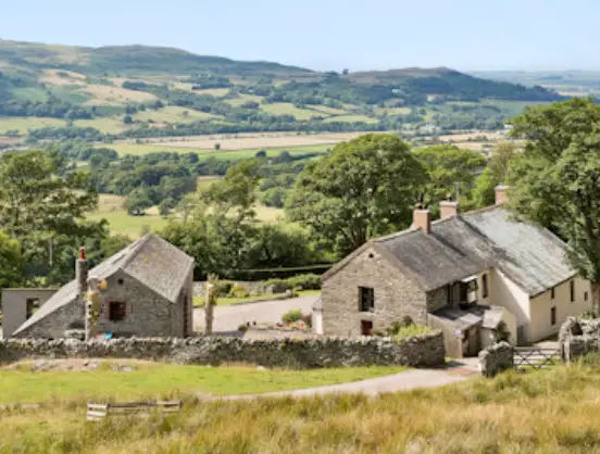 View of High Swinside Cottages above the Lorton Vale in the Lake District