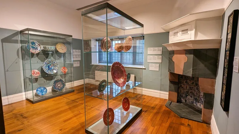 Image of one of the exhibits displaying some artistic plates