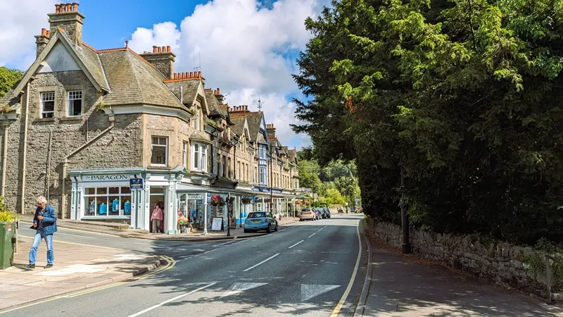 image of a typical street in Grange-over-Sands