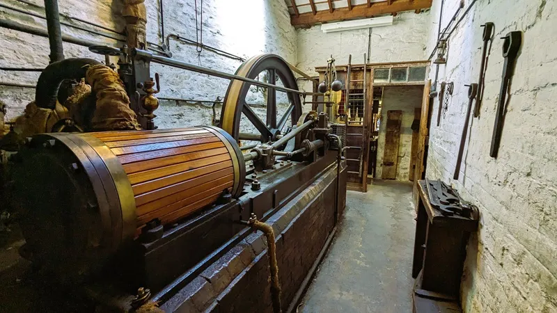 image of the steam engine that used to run the mill and still does on certain days
