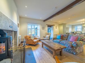image of the interior of a large holiday cottage in the Lake District